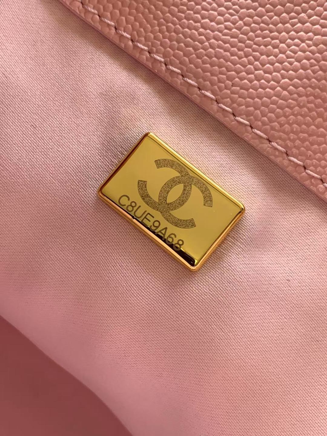 CC 25C Hobo Bag 30cm Pink Grained Calfskin