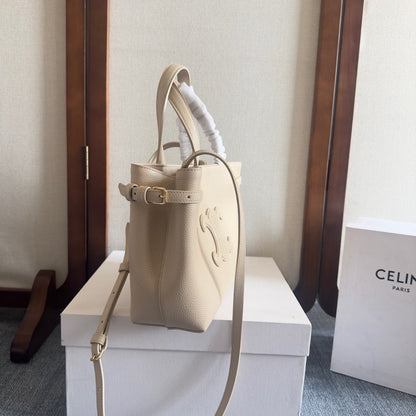 MINI CABAS ANA?S CUIR TRIOMPHE 20 IN BEIGE GRAINED CALFSKIN