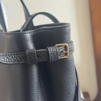 MINI CABAS ANA?S CUIR TRIOMPHE 20 IN BLACK GRAINED CALFSKIN