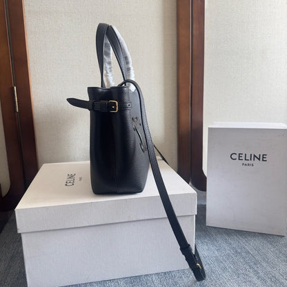 MINI CABAS ANA?S CUIR TRIOMPHE 20 IN BLACK GRAINED CALFSKIN