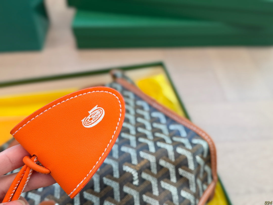 ANJOU MINI BAG 21 IN BROWN GOYARDINE CANVAS AND CALFSKIN