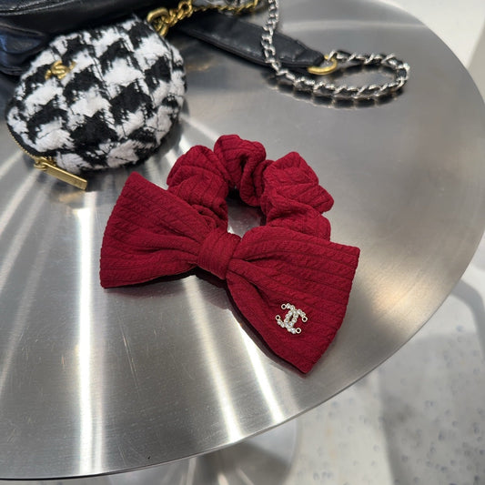 RUBY RED FABRIC SCRUNCHIE 410902