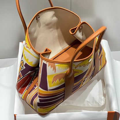 HM Garden Party 36 Multicolor Canvas and Negonda Calfskin 243397