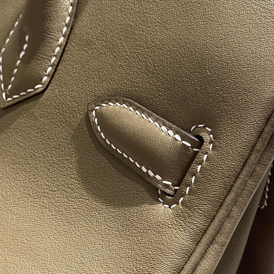 HM Shoulder Birkin 29 Etoupe Brown Leather 222349