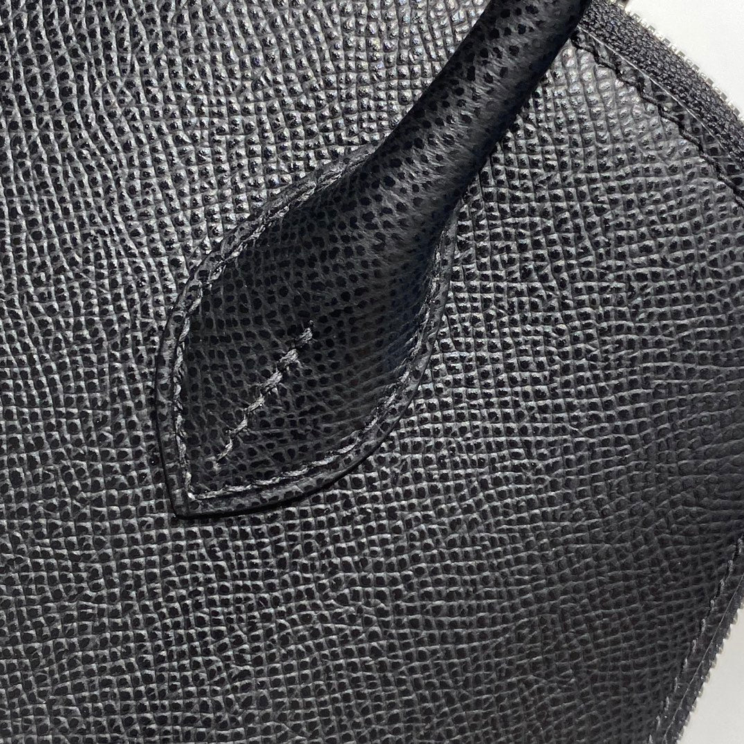 HM Bolide 25 Black Epsom Leather Silver Hardware 237384