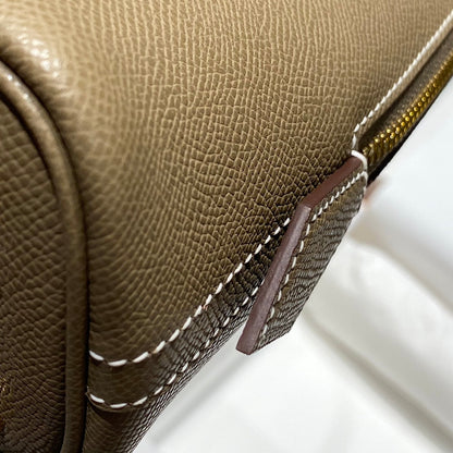 HM Bolide 25 Brown Pastel Epsom Leather Gold Hardware 237387