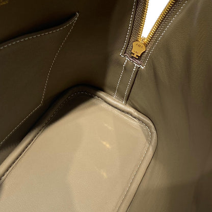 HM Bolide 25 Brown Pastel Epsom Leather Gold Hardware 237387