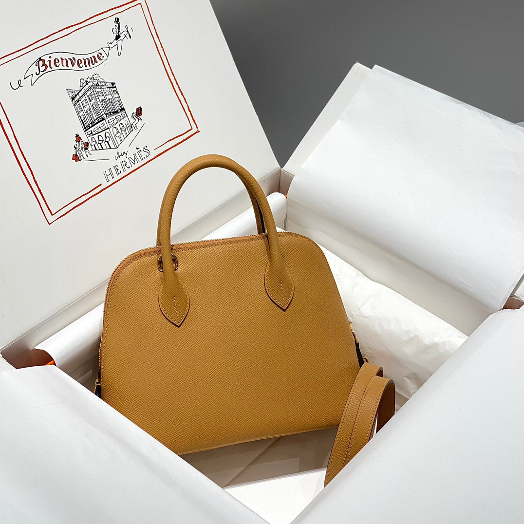 HM Bolide 25 Camel Epsom Leather Gold Hardware 237418