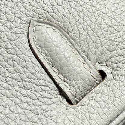 HM BIRKIN 25CM WHITE TOGO LEATHER SILVER HARDWARE 237490
