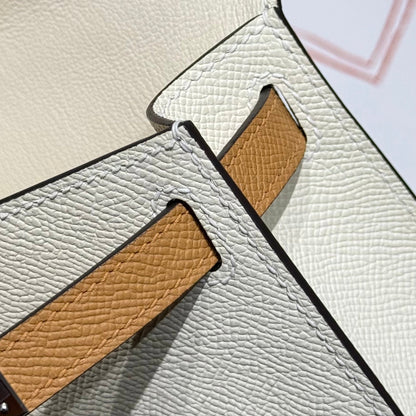 HM Mini Kelly 19 Beige mix Gray Epsom 243125