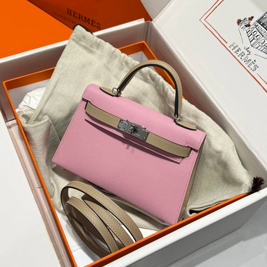 HM Mini Kelly 19 Pink Pastel Epsom 243120