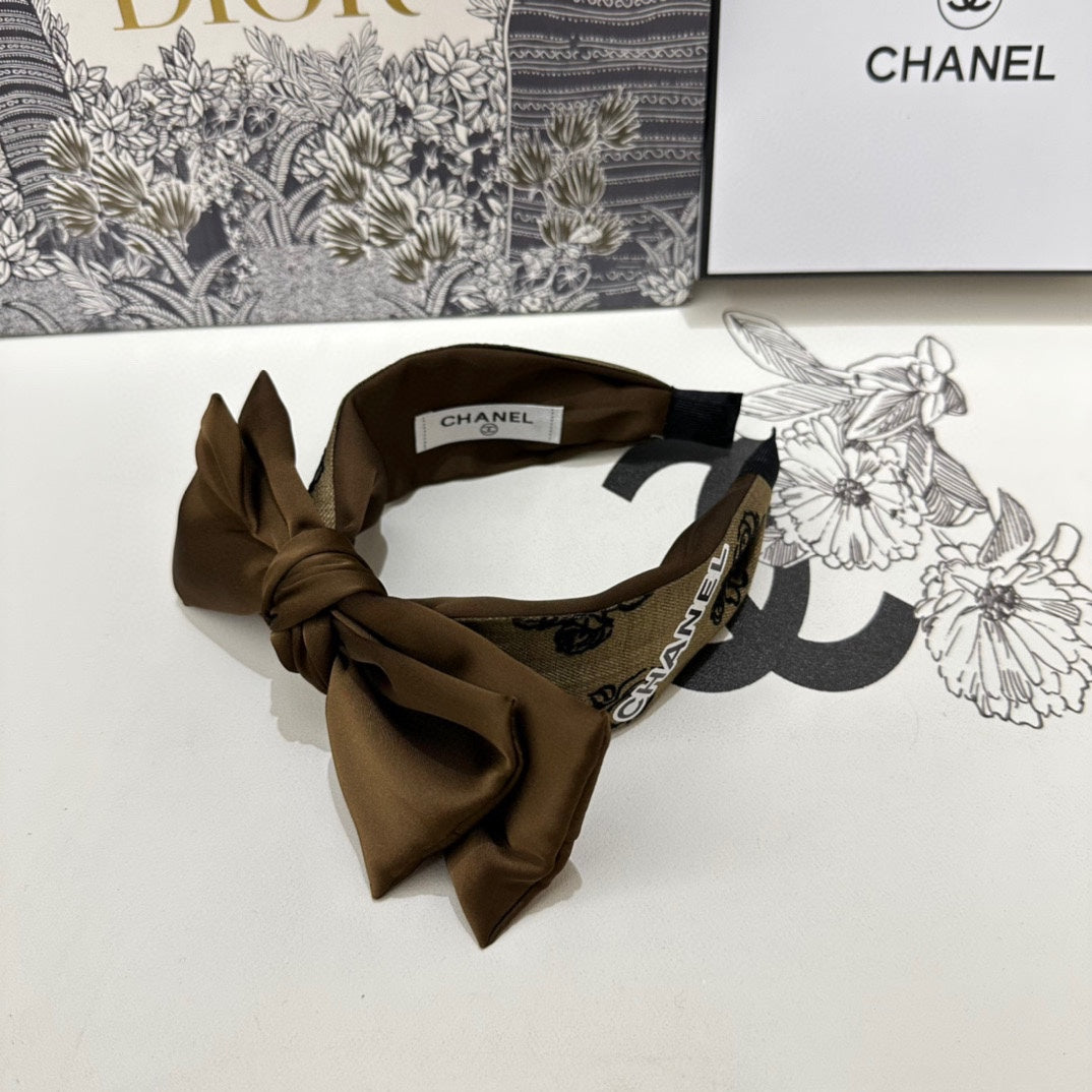 CHOCOLATE BROWN FABRIC AND SATIN HEADBAND 168576