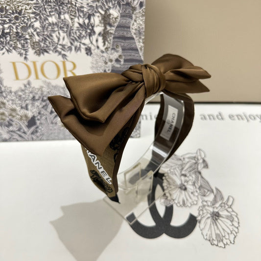 CHOCOLATE BROWN FABRIC AND SATIN HEADBAND 168576