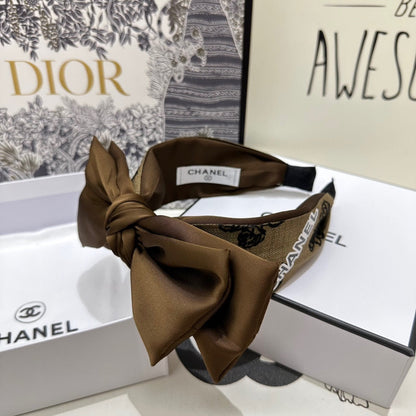 CHOCOLATE BROWN FABRIC AND SATIN HEADBAND 168576