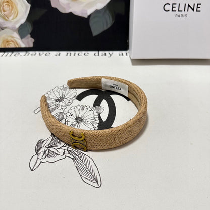 CAMEL BEIGE RAFFIA WOVEN HAIRBAND 400481