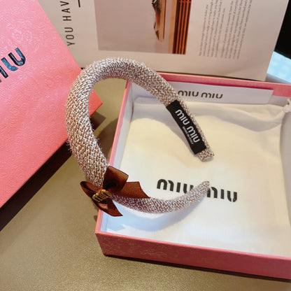 RUST ORANGE MIX WHITE HAIRBAND TWEED 327894