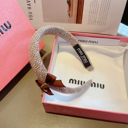 RUST ORANGE MIX WHITE HAIRBAND TWEED 327894