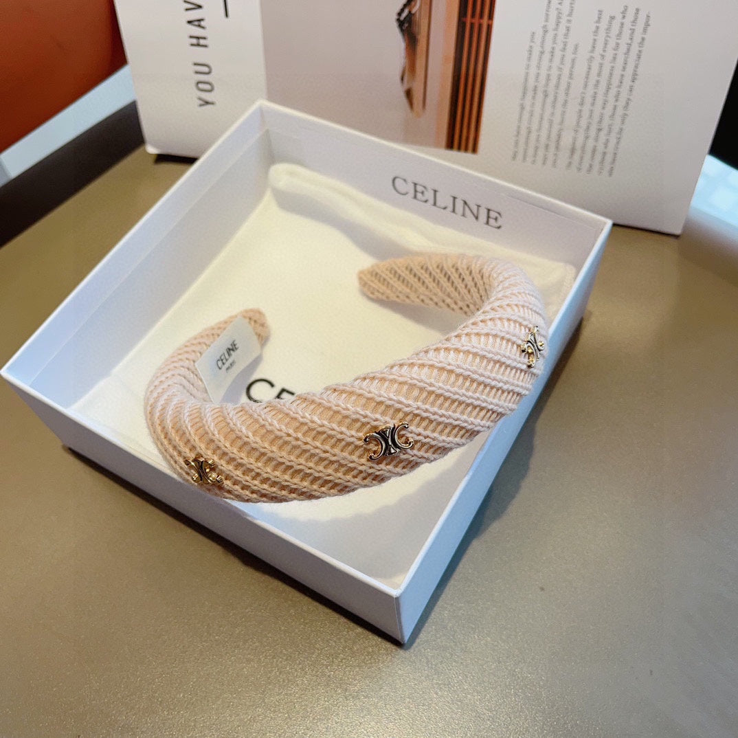 CAMEL BEIGE WOOL FABRIC HAIRBAND 402916