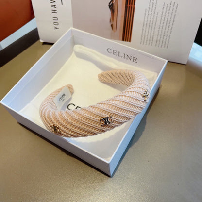 CAMEL BEIGE WOOL FABRIC HAIRBAND 402916