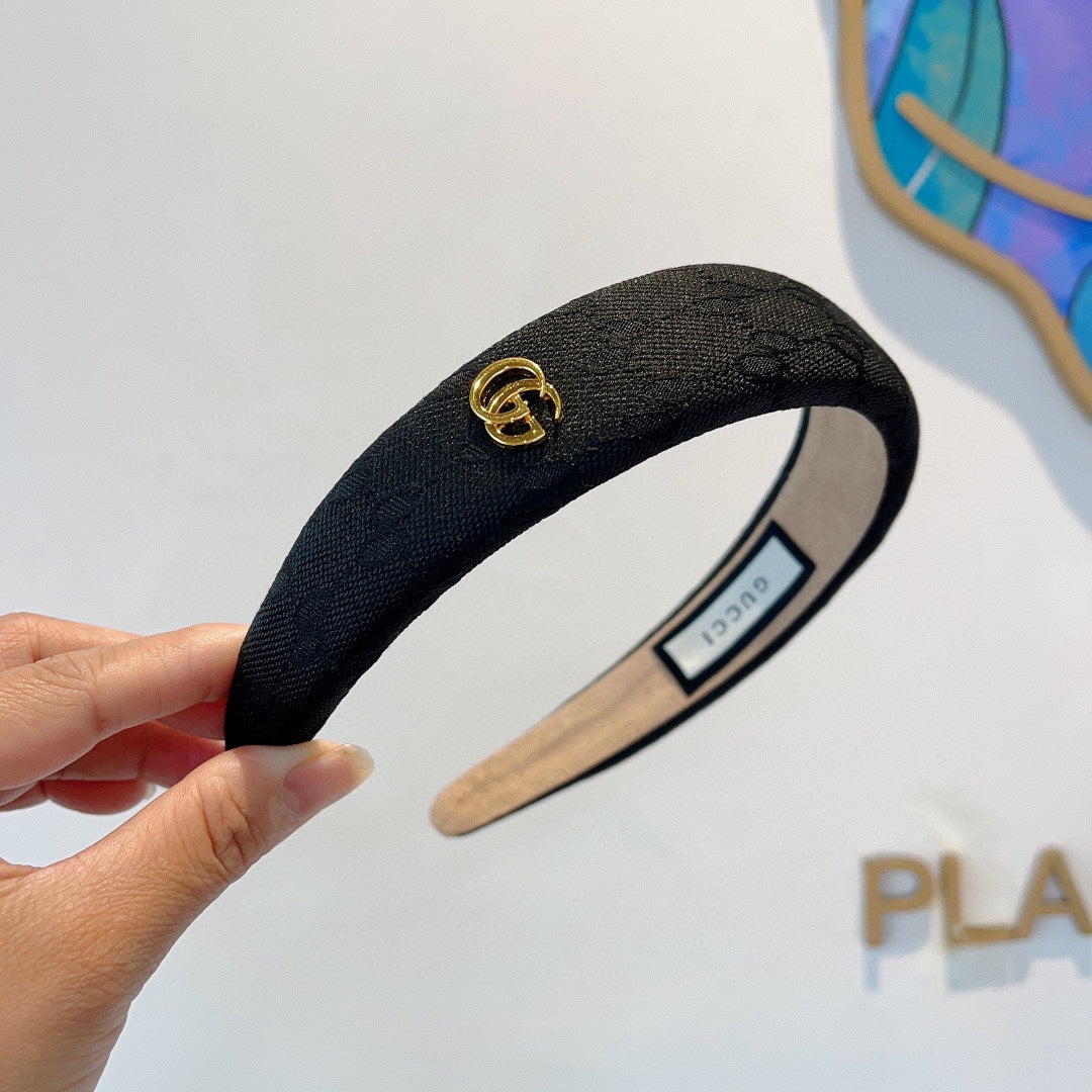 HEADBAND IN BLACK MONOGRAM CANVAS 406055
