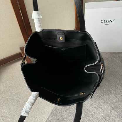 MEDIUM CABAS ANA?S CUIR TRIOMPHE 54 IN BLACK GRAINED CALFSKIN