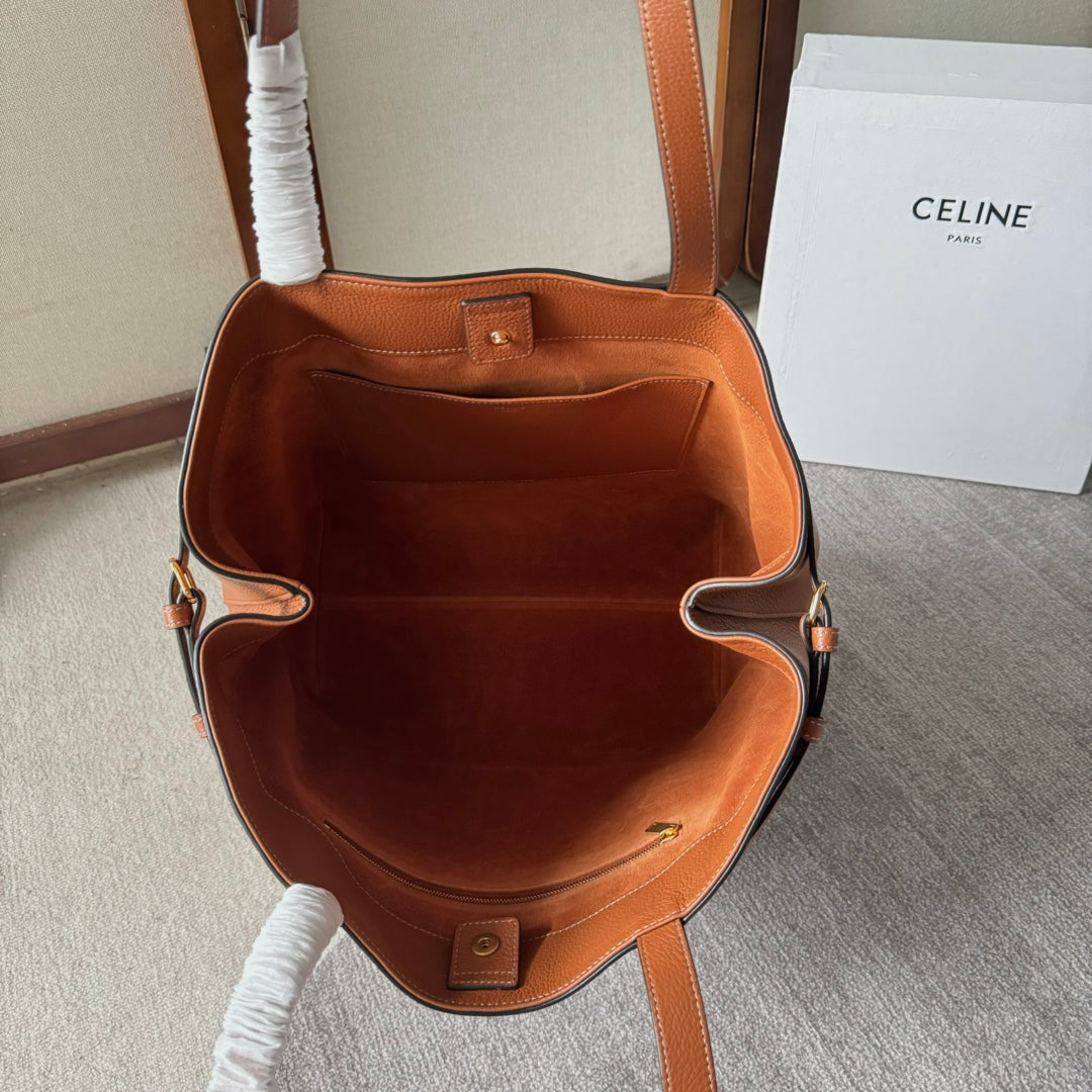 MEDIUM CABAS ANA?S CUIR TRIOMPHE 54 IN BRONZE BROWN GRAINED CALFSKIN