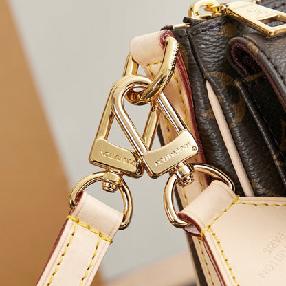 VIVACIT¨¦ 25 IN BROWN MONOGRAM CANVAS GOLD HARDWARE