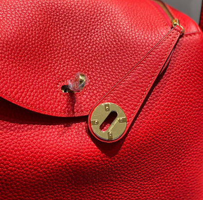 HM LINDY 30 BAG RED TAURILLON CLEMENCE LEATHER