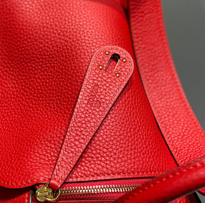 HM LINDY 30 BAG RED TAURILLON CLEMENCE LEATHER