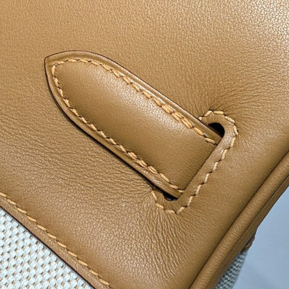 HM Birkin 30 Milkshake White mix Medium Canvas with Swift Leather Silver Hardware 237304