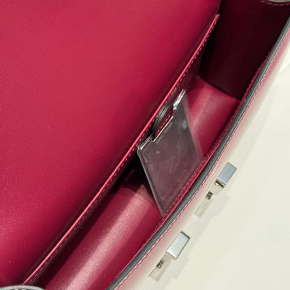 HM Constance Elan 24 Wine Red Epsom Silver Hardware 237350