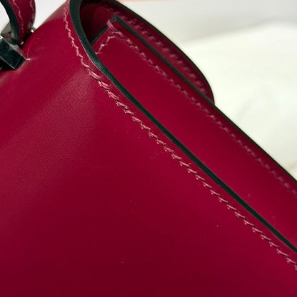 HM Constance Elan 24 Wine Red Epsom Silver Hardware 237350