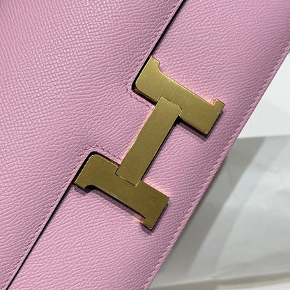 HM Constance Elan 24 Soft Pink Epsom Gold Hardware 237348