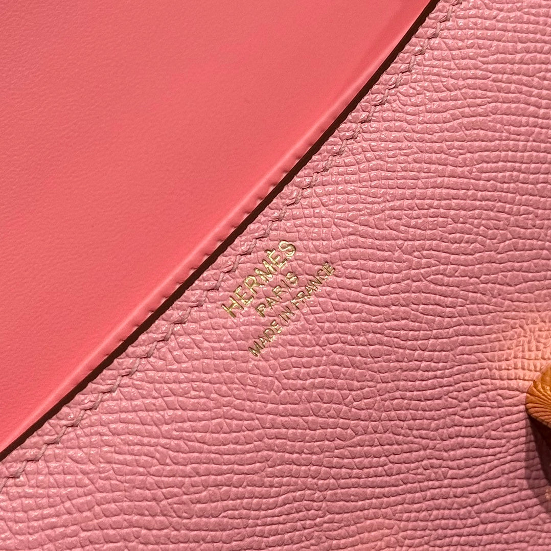 HM Constance Elan 24 Salmon Pink Epsom Gold Hardware 237346