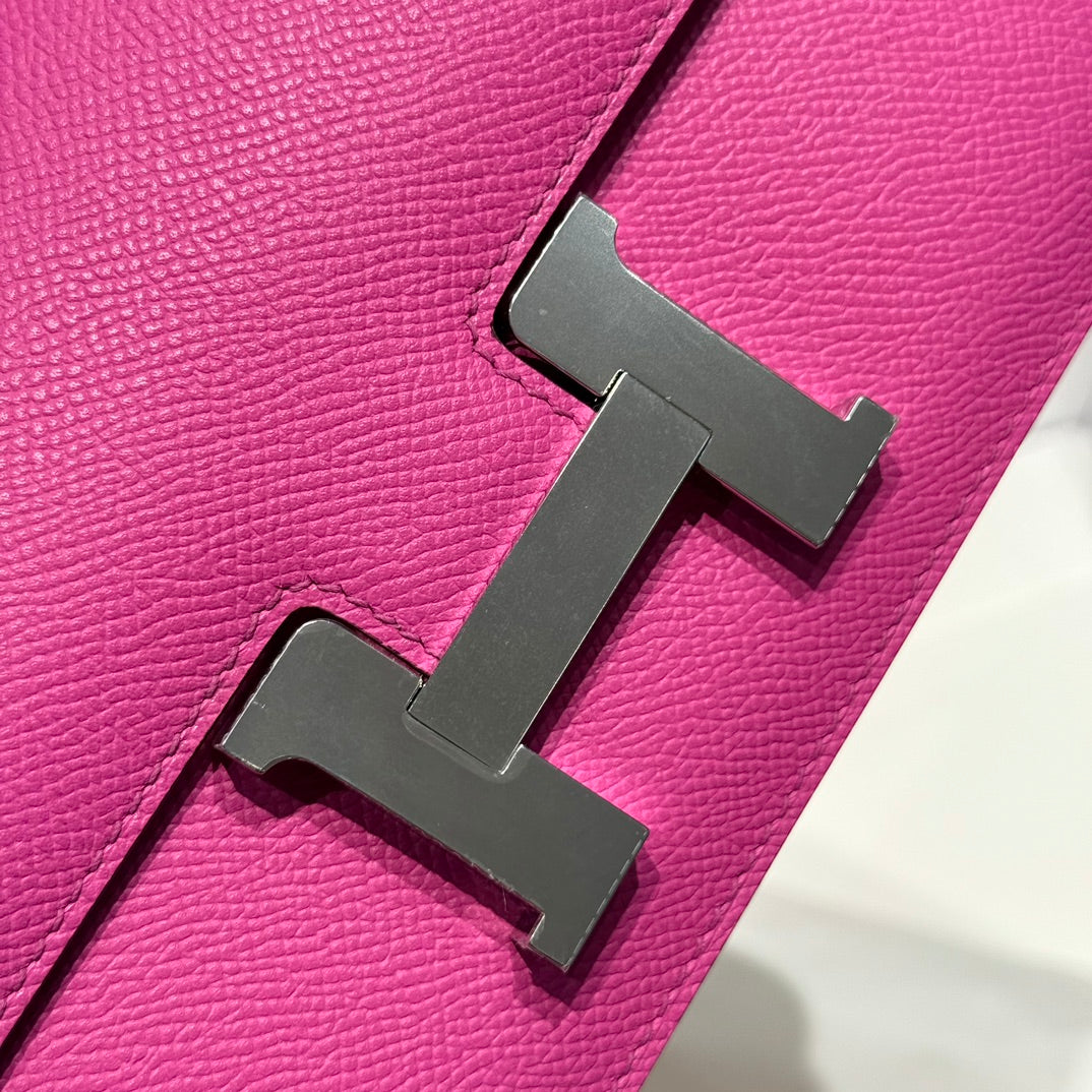 HM Constance Elan 24 Fandango Pink Epsom Silver Hardware 237343
