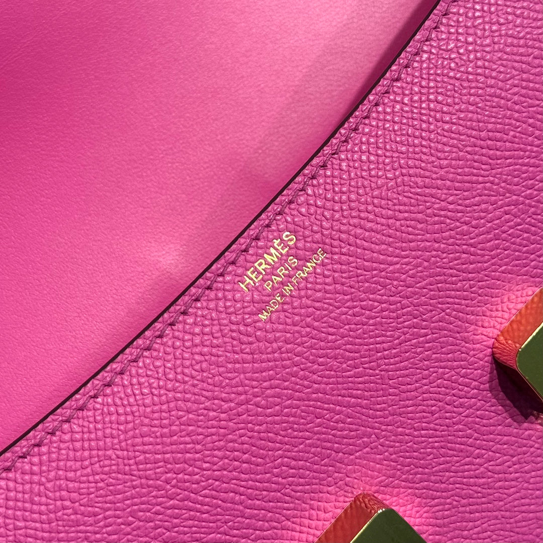 HM Constance Elan 24 Fandango Pink Epsom Gold Hardware 237342
