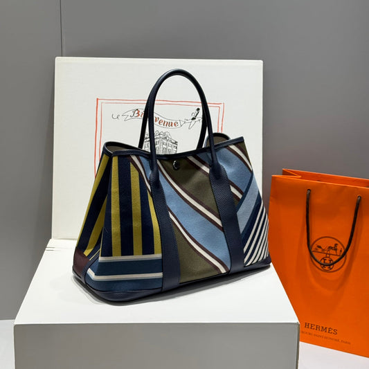 HM Garden Party 36 Multicolor Canvas and Negonda Calfskin 243168