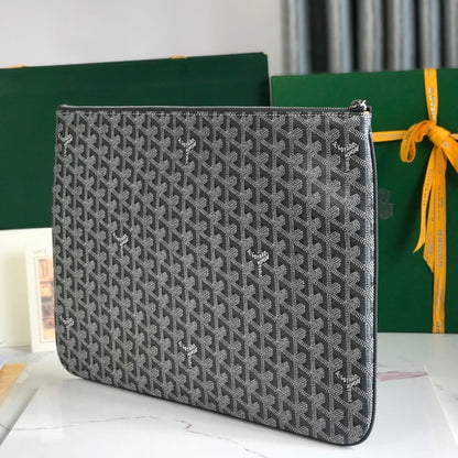 S¨¦NAT MGM POUCH 40 IN GREY GOYARDINE CANVAS