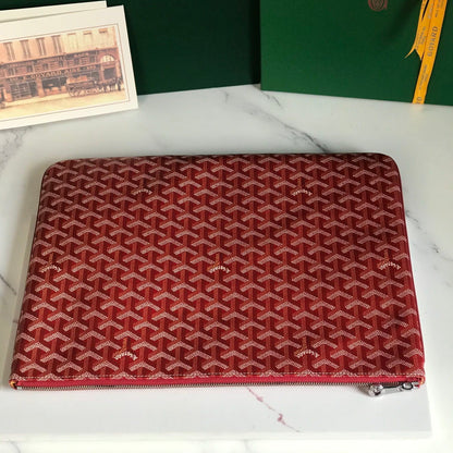 S¨¦NAT MGM POUCH 40 IN MONZA RED GOYARDINE CANVAS