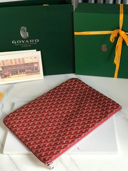 S¨¦NAT MGM POUCH 40 IN MONZA RED GOYARDINE CANVAS