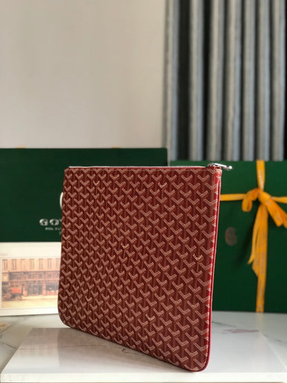 S¨¦NAT MGM POUCH 40 IN MONZA RED GOYARDINE CANVAS