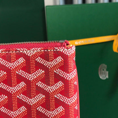 S¨¦NAT MGM POUCH 40 IN MONZA RED GOYARDINE CANVAS