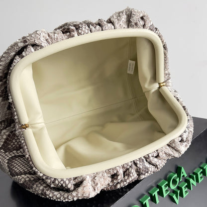 BV Pouch Bag 38cm Leather-Trimmed Python Clutch 209318