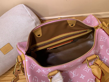 LV Speedy P9 Bandouliere 30 Pink Pastel Calfskin 203345