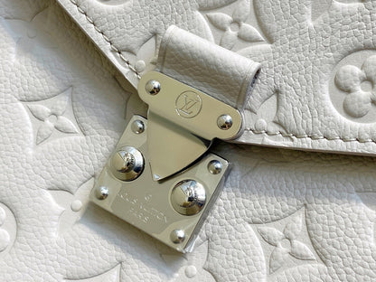LV Pochette Metis 25cm White Monogram Empreinte Leather 331021