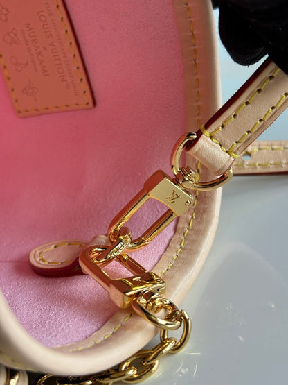 LV x TM Nano Bucket 17cm Sakura Brown Cherry Blossom Monogram Canvas