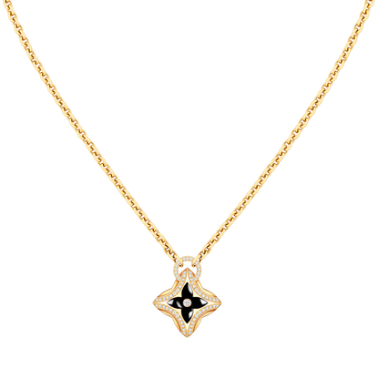 DIANA STAR PEDANT PINK GOLD DIAMOND NECKLACE