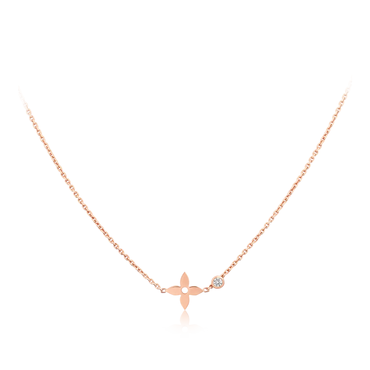 DIANA BLOSSOM PENDANT PINK GOLD AND DIAMOND