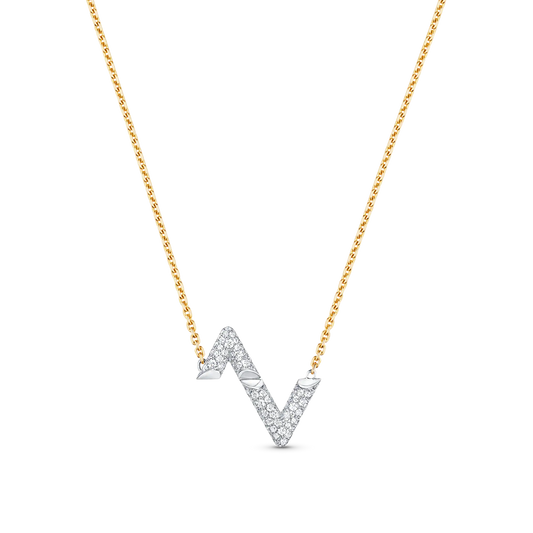 DIANA VOLT SILVER DIAMOND PEDANT NECKLACE