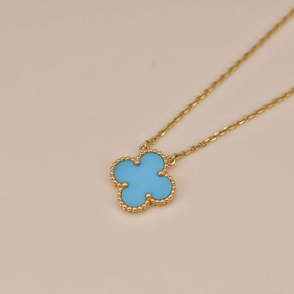 DIANA CLOVER 15MM VINTAGE TURQUOISE NECKLACE